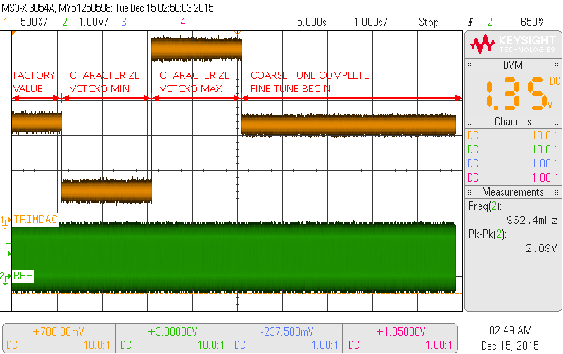 VCTCXO coarse tuning